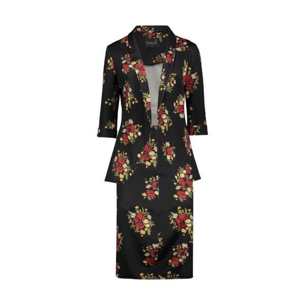 Women's Skirt Suit Set Two Piece with Floral Design