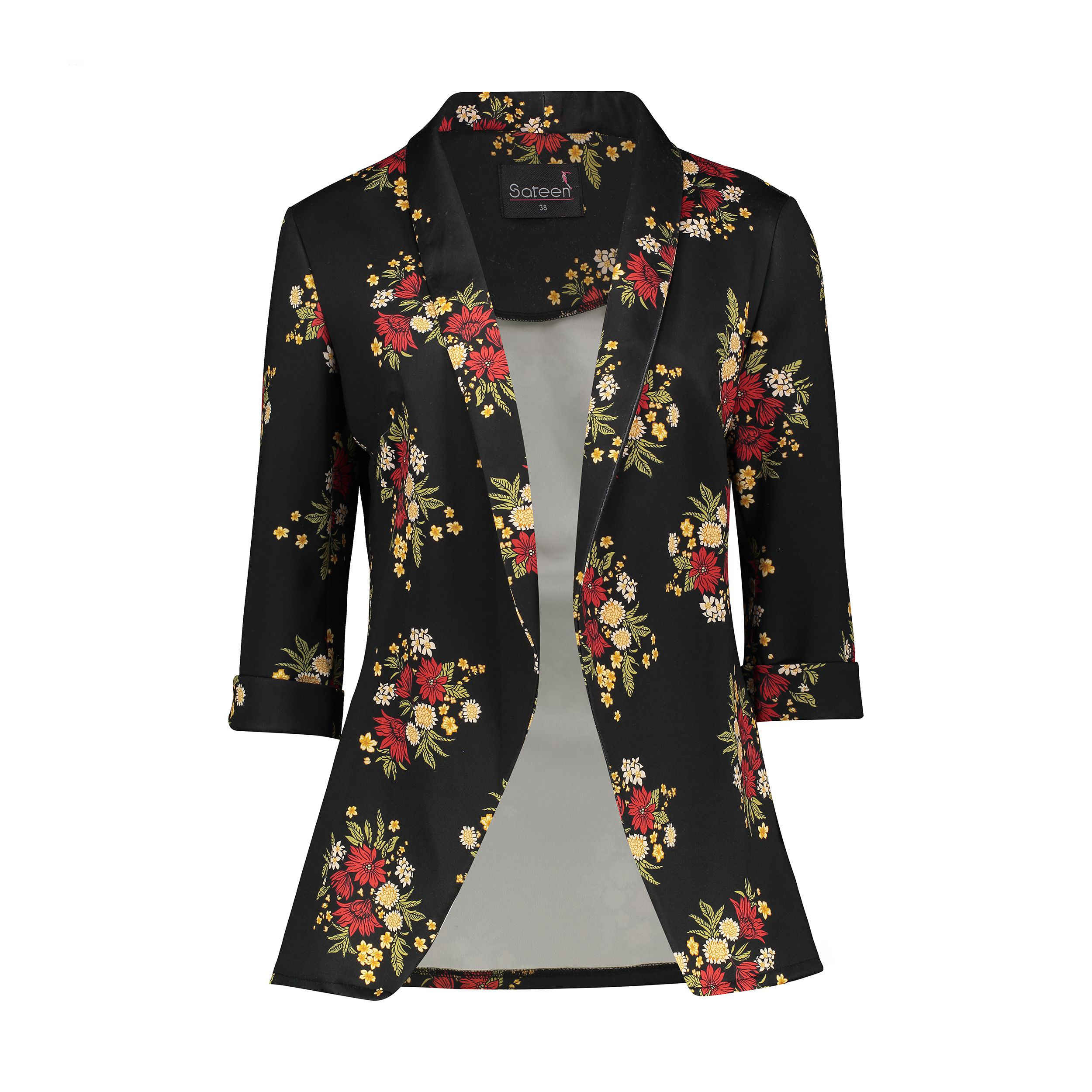 Women’s Skirt Suit Set Two Piece with Floral Design