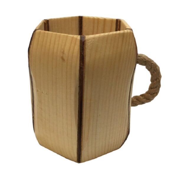 Wooden Makeup Cup Brush Holder Aristic Handcrafted