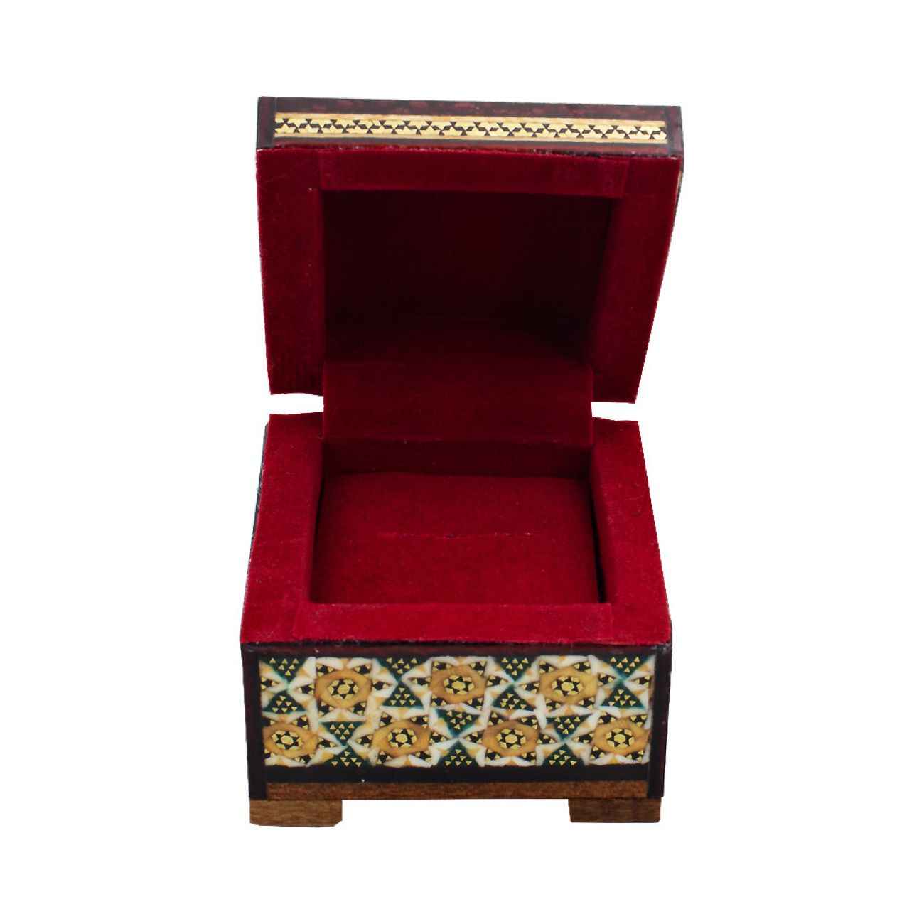 Wooden Persian Jewellery Box Handcrafted Khatam Kari