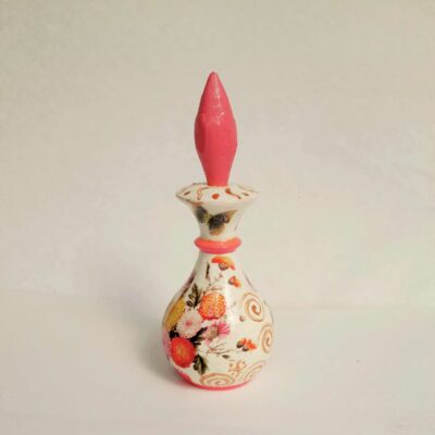 Wooden Persian Surma Dani Kohl Holder Floral Pink (x2)