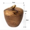Handcrafted Wooden Sugar Bowl with Lid - Rustic Style Bird Design