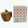 Handcrafted Wooden Sugar Bowl with Lid - Rustic Style Bird Design
