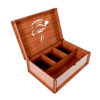 Wooden Tea Bag Organizer Box 4-Compartment Tea Cup Design