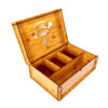 Wooden Tea Bag Organizer Box 4-Compartment Tea Cup Design