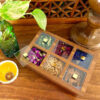 Wooden Tea Bag Organizer Box Inspired by Persian Design