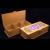 Wooden Tea Bag Organizer Box with Floral Design
