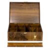 Wooden Tea Bag Organizer Box with Leaf Design