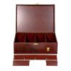 Wooden Tea Bag Organizer Box with Leaf Design