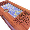 Wooden Tea Bag Organizer Box with Persian Tile Design
