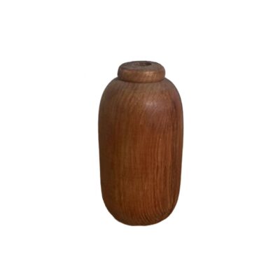 Handcrafted Decorative Single Stem Vase Made from Natural Solid Wood – Set of 2
