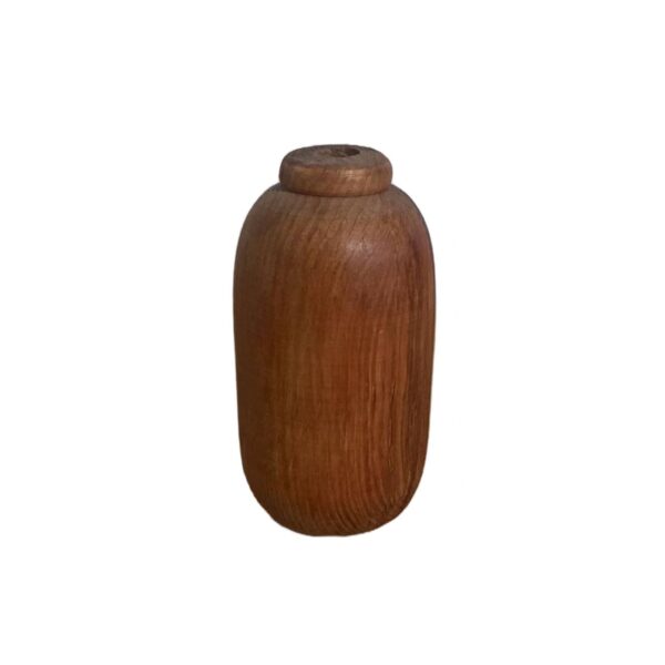 Handcrafted Decorative Single Stem Vase Made from Natural Solid Wood - Set of 2