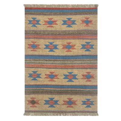 Persian Wool Kilim Rug Handwoven in Shiraz Model Navajo