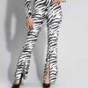 Zebra Print Bootcut Trouser Pants for Women