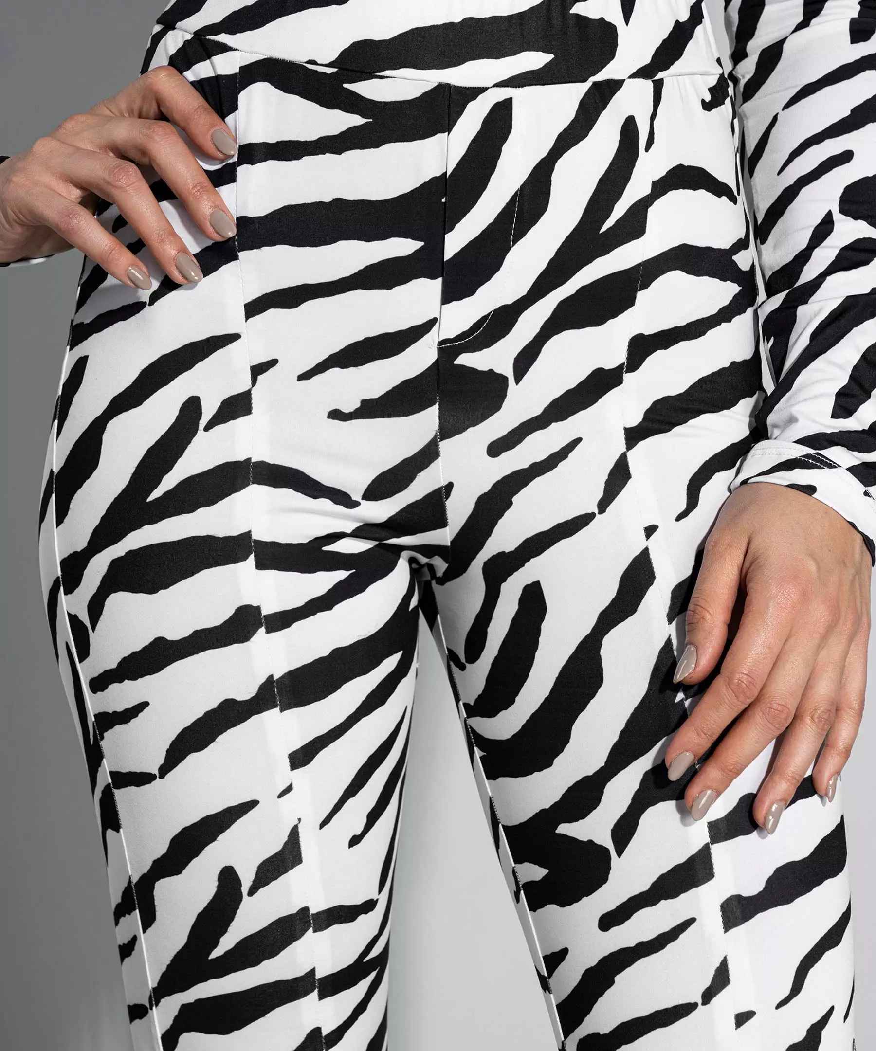 Zebra Print Bootcut Trouser Pants for Women