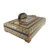 Handcrafted Persian Wooden Pen Holder for Desk - Elegance Khatamkari Art, Peacock Design