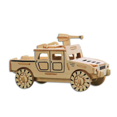 3D Puzzle Wooden – Military Car Model Kit