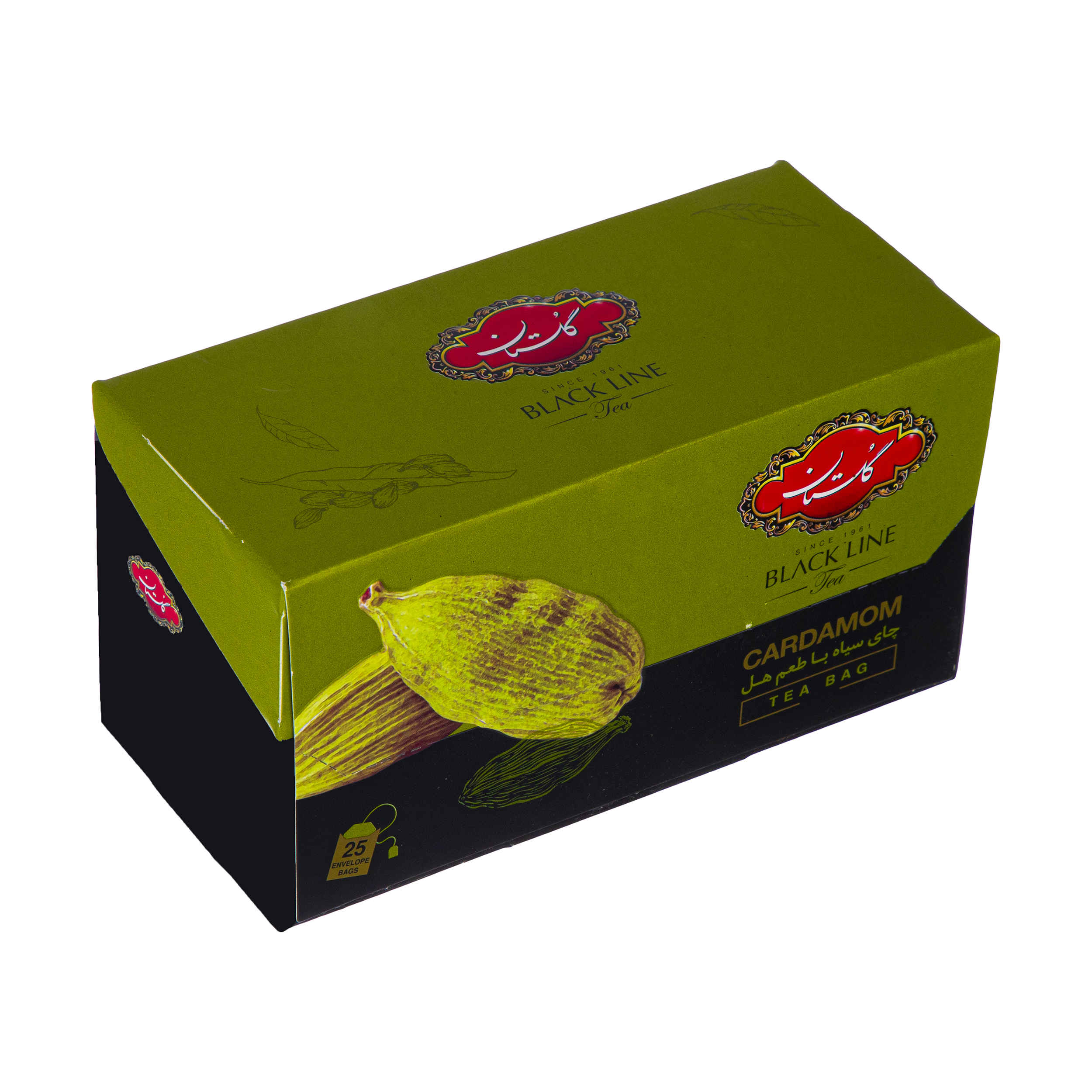 Golestan Cardamom Flavored Black Tea Pack of 25 (x5)