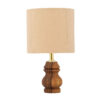 Accent Wooden Table Lamp With Fabric Lampshade Farbod