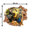 Baby 3D Wall Sticker with City of Cartoons Design