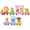 Baby Wooden Wall Sticker with Animal's Train Design for Nursery Room