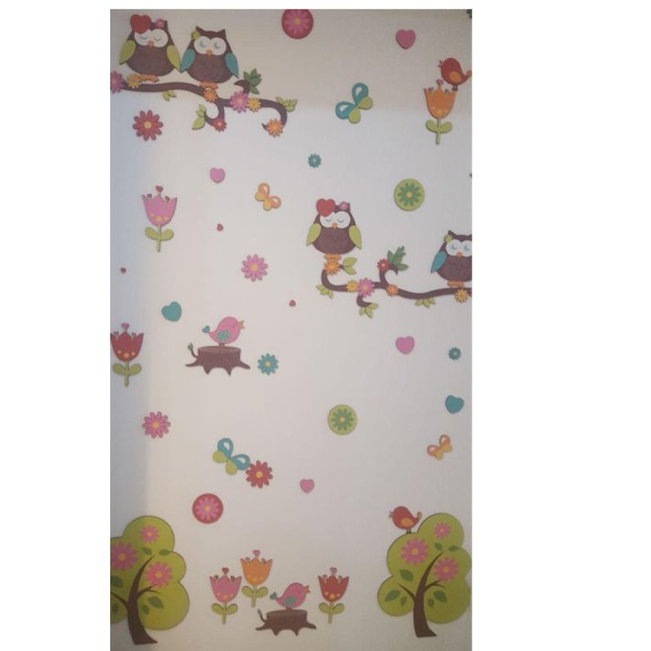 Baby Wooden Wall Sticker with Lovely Owls Design for Nursery Room