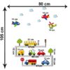 Baby Wooden Wall Sticker with Transportation Design for Nursery Room