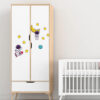 Baby Wooden Wall Stickers with Astronaut Design