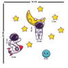 Baby Wooden Wall Stickers with Astronaut Design