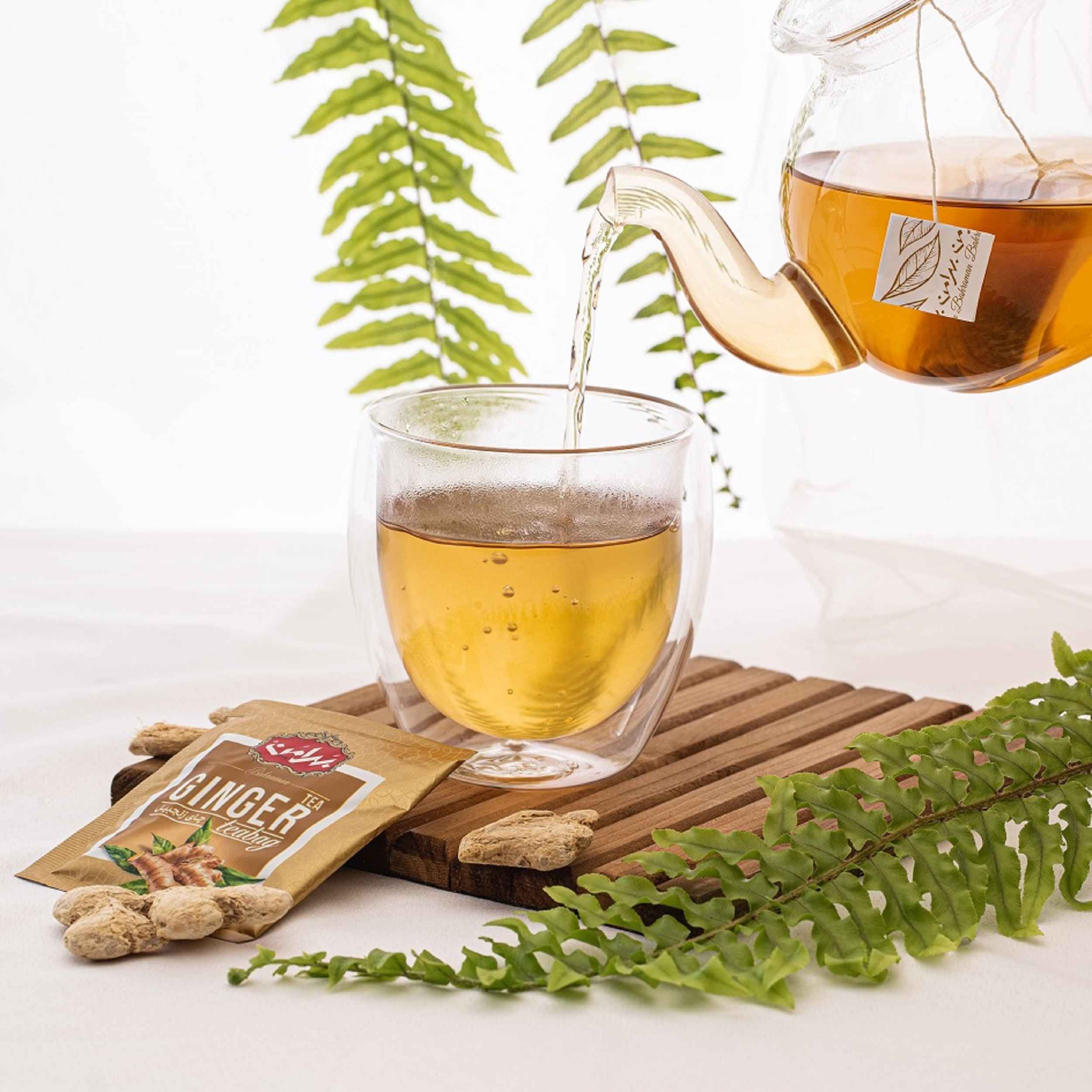 Bahraman Ginger Flavored Black Tea Pack of 25 (x5)