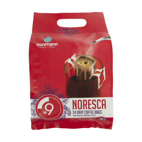 Instant Bonmano Noresca Coffee Pure Roasted Brewing Pack Of 24