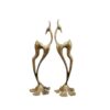 Brass Gazelle Decorative Figurine Sculpture Set of 2 - Wildlife Art Decor
