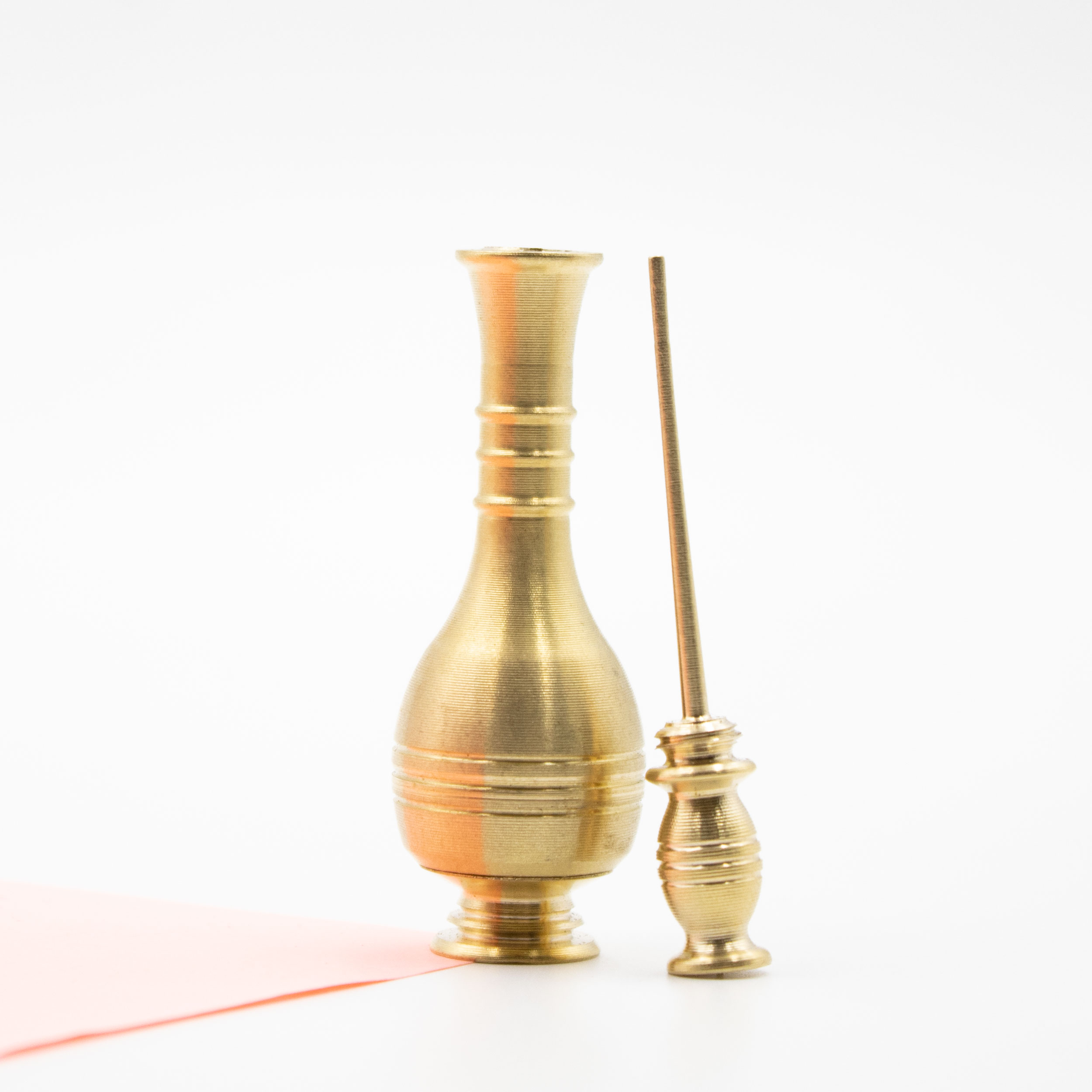 Brass Surma Dani Container for Keeping Kohl Mehrak (x2)