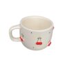 Artistic Ceramic Cup - Handcrafted with Cherry Design