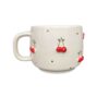 Artistic Ceramic Cup - Handcrafted with Cherry Design