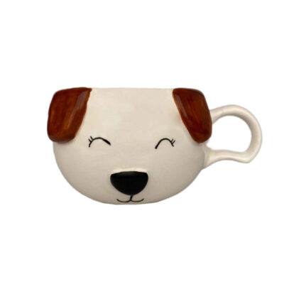 Fantasy Ceramic Coffee Mug – White Dog Design