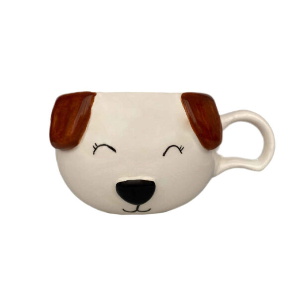 Fantasy Ceramic Coffee Mug - White Dog Design