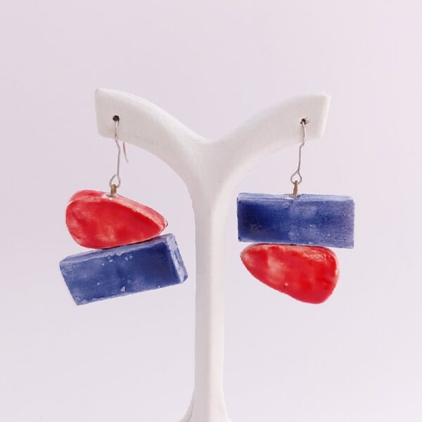 Ceramic Earrings for women Handcrafted Model Geometric
