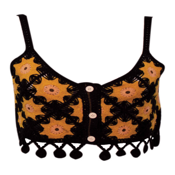 Crochet Crop Top for Women with Ethnic Design Model Floral