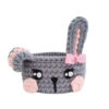 Crochet Storage Basket Yarn with Bunny Design
