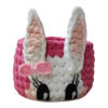 Crochet Storage Basket Yarn with Rabbit Design