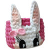 Crochet Storage Basket Yarn with Rabbit Design