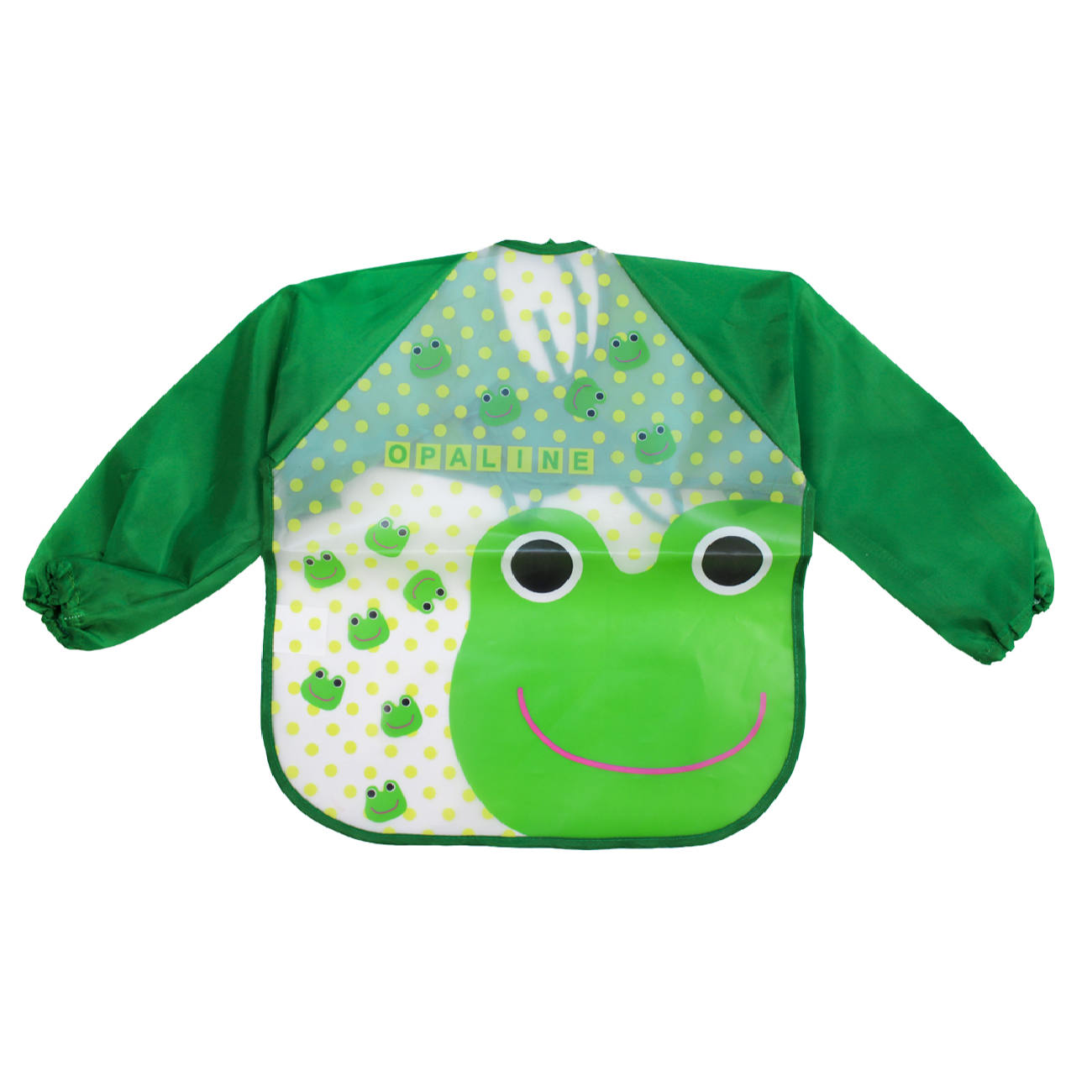 Cute Baby Bib with Sleeves Model Frog