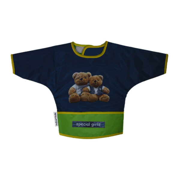 Cute Baby Bib with Sleeves Model Teddy Bear