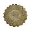 Decorative Brass Wall Plate Hand Engraved Ghalamzani in Floral Design