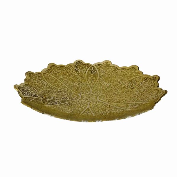 Decorative Brass Wall Plate Handcrafted Ghalamzani Engraving
