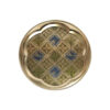 Decorative Brass Tray with Traditional Geometric Design for Dining & Decor