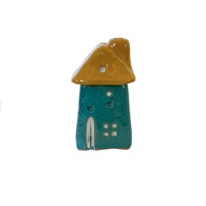 Decorative Ceramic Candle Holder with Cottage Design Handcrafted