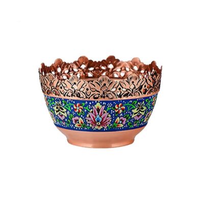 Decorative Copper Bowl With Persian Inspired Design Handcrafted Elegance