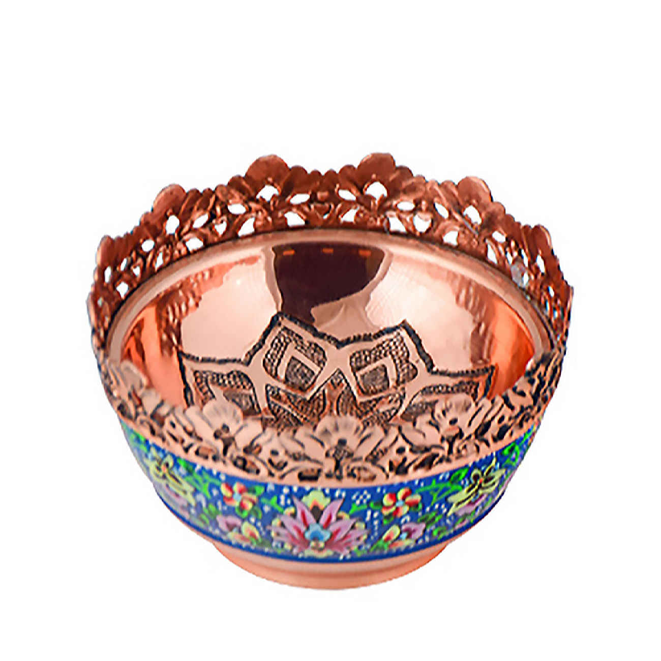 Decorative Copper Bowl With Persian Inspired Design Handcrafted Elegance